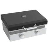 BBQ-PLUS front view of hard cover hood showing full protection