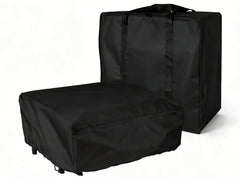 bbq777 front view of cover and carry bag showing protection benefit