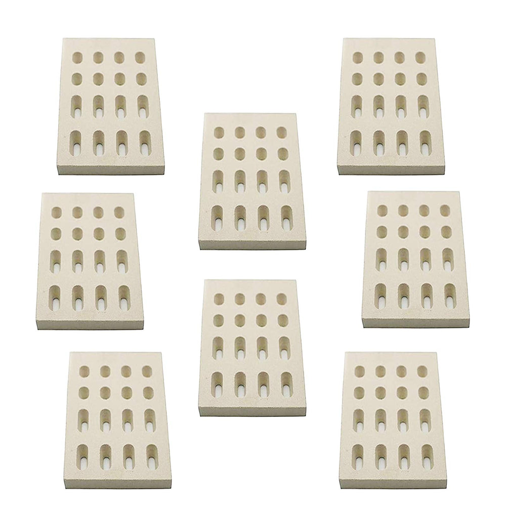 bbq777 front packaging showing eight ceramic briquettes and product label for easy identification