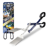 BBQCroc front view showing blue 3-in-1 tool and compact design benefit