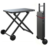 BBQCuker front view holding Ninja Woodfire, adds stable outdoor workspace