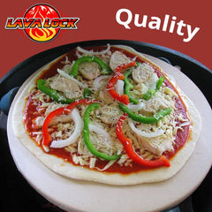 BBQgaskets LavaLock placed inside a Big Green Egg demonstrating proper fit and even heating