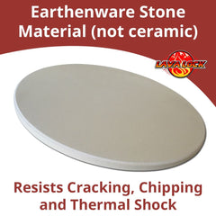 BBQgaskets LavaLock surface texture close-up showing rough earthenware for crisp crusts