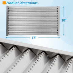 BBQration emitters positioned under cooking grate showing proper fit