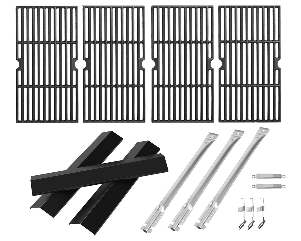 BBQration front view of full replacement kit showing all included parts and clear layout