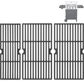 BBQration front view of 18 inch cast iron grate set showing full replacement layout and durability