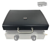 BBQration lid front view installed on Blackstone 1666 showing neat fit and protection