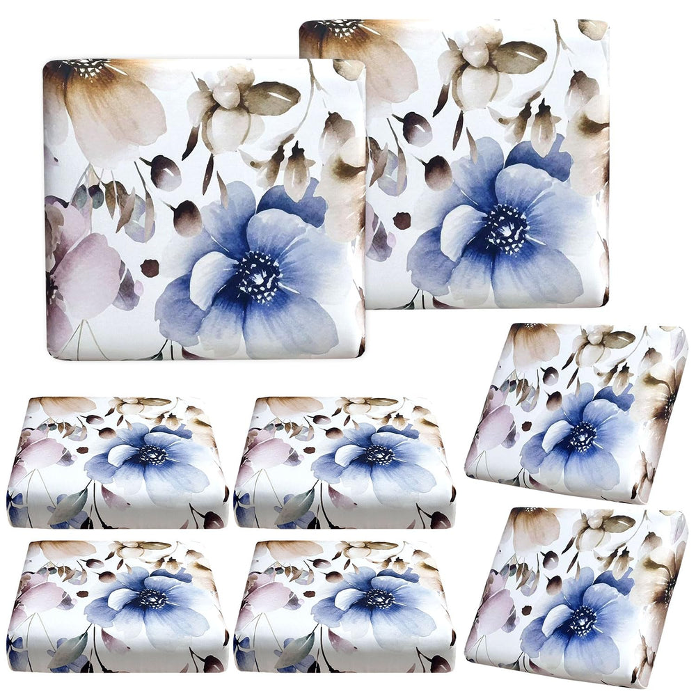BBSET front-facing sofa set with watercolor wildflower covers showing refreshed seating benefits