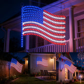 beatineon front view showing full illuminated flag for bold curb appeal