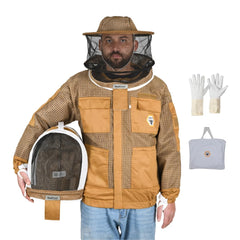 Bee Proof front view showing full-jacket protection and easy closure