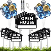Beeveer front view of stacked open house signs showing clear directional text and durability