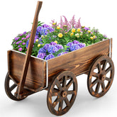 Beeveer front view wagon planter showing rustic design and display benefit