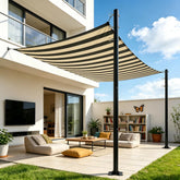Beizelte front view assembled poles showing stable support benefit