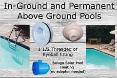 Beluga Pool Solutions 1652 next to a garden hose for scale illustrating compact, space-saving design benefit