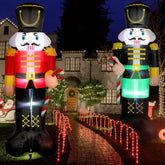 Bencailor nutcracker front view showing festive LED illumination and bold holiday colors