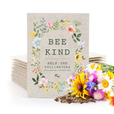 Bentley Seed Co. kraft packet front with bee art, ideal eco-friendly favor