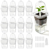 Benwanfee front view of full propagation pot kit showing clear cup and dome for easy monitoring
