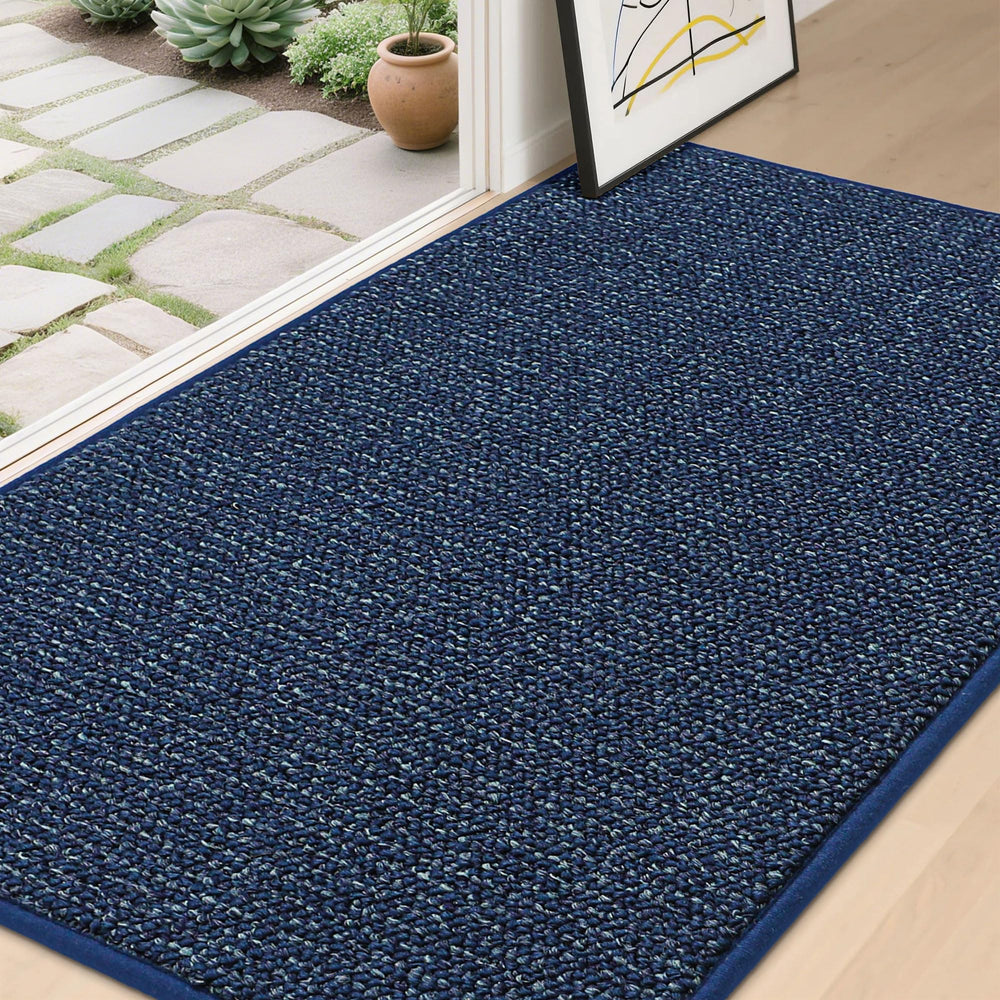 BEQHAUSE front view blue mat showing full 36 by 60 coverage and practical protection