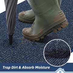 BEQHAUSE TPR non-slip backing detail that secures mat and protects floor surfaces