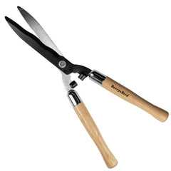 Berry&Bird front view of full-length hedge shears showing balanced design and length