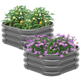 Besebay front view of two assembled planter beds showing durable finish and neat edges