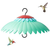 Beserie green baffle front view showing dome protecting feeder and boosting attraction