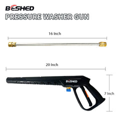 BESHED ergonomic pistol grip close-up providing comfort and reduced fatigue