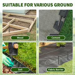 Besitu stakes securing landscape timber for stable edging benefit