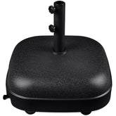 Best Choice Products front view of dome square black umbrella base showing sleek profile and stability