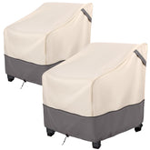 Bestalent front view of two covers protecting chairs, showing full coverage benefit