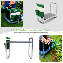 BESTHLS kneeler with Velcro tool pouch attached keeping gardening tools organized and handy