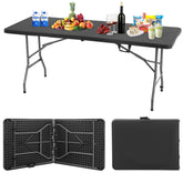 BestOffice 6FT folding table front view showing stability and clean finish