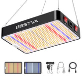 BESTVA DC1000 front panel showing full-spectrum diodes and even light distribution benefit