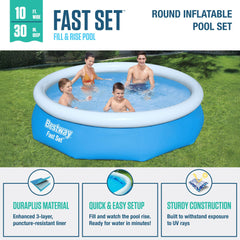 Bestway top ring close-up highlighting quick inflate-and-fill setup