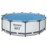 Bestway Flowclear front view showing full 12ft cover protecting pool