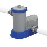 Bestway Flowclear pump front view showing controls and compact design for easy placement