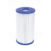 Bestway front view of replacement filter cartridge showing label and fit benefits