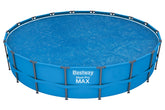 Bestway front view of 18ft cover showing full coverage and warmth retention