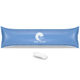 BEWAVE front view of pool pillow packaging showing product and size benefits