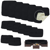 Bextile front view of boxed 14-piece cushion cover set showing tidy packaging and benefit of full replacement