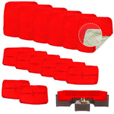 Bextile front view of red patio cushion covers shows refreshed seating