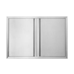 BI-DTOOL double doors front view showing clean stainless finish and flush handles