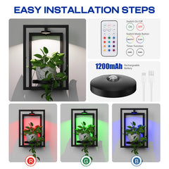 Bibiventa shelf holding three small pots showcasing efficient plant display