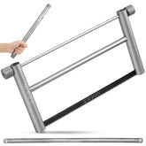 BIBURY folded handle front view showing compact portability and secure lock