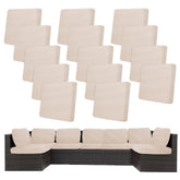 BIETYONE front view of 14-piece cushion covers set showing coordinated look and protection