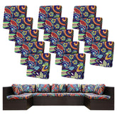 BIETYONE front view of 14-piece cushion covers set showing complete collection and colors