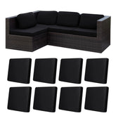 BIETYONE front view of 8-piece cushion covers set shows complete patio refresh