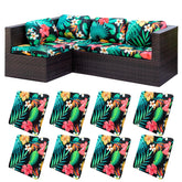 BIETYONE front view of eight cushion covers showing coordinated set and curb appeal