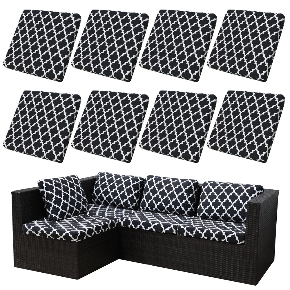 BIETYONE front view of eight cushion covers showing complete set and colors