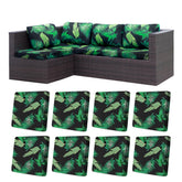 BIETYONE front view of eight cushion covers showing complete set and colors